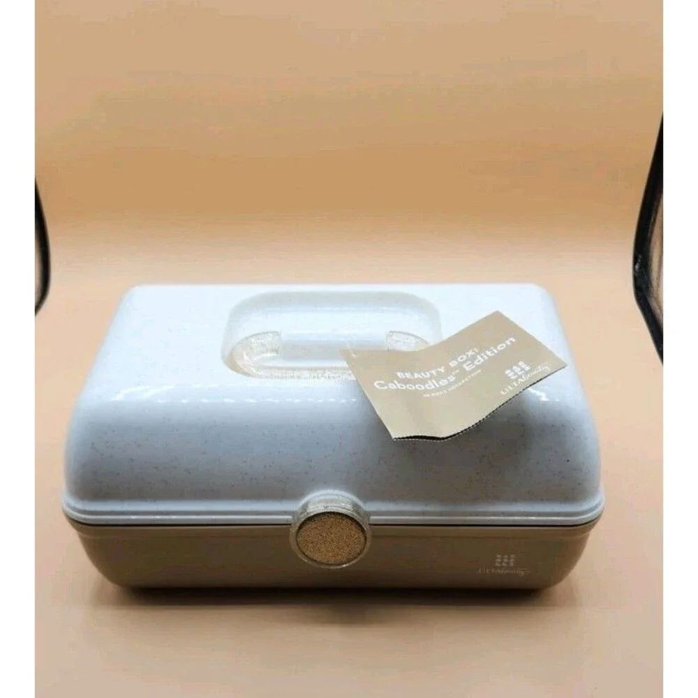 Ulta Beauty Caboodle Edition Cream and Gold Glitter with new makeup